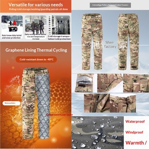 Pantalones de <span class=keywords><strong>Trabajo</strong></span> Unisex Resistentes al Agua y al Viento, Cálidos y Duraderos, de Algodón Engrosado con Grafeno - Product Image 6