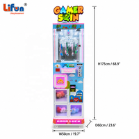 LIFUN Gamer Spin 30 Clips Machine de jeu à monnayeur de type arcade, machine à pinces à prix et distributeur de cadeaux pour enfants en centre commercial