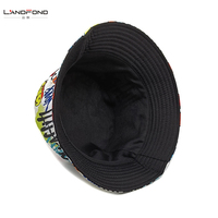 Landfond Accessory New Graffiti Letters Double face Wearing Fisherman Hat Bucket Hat