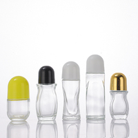 Vente en gros de mini flacons en verre à bille de 30 ml et 50 ml, portables, rechargeables, pour cosmétiques, huiles essentielles, parfums, soins de la peau, sérums