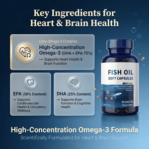 น้ำมัน<span class=keywords><strong>ปลา</strong></span><span class=keywords><strong>โอ</strong></span><span class=keywords><strong>เม</strong></span><span class=keywords><strong>ก้า</strong></span>-<span class=keywords><strong>3</strong></span> สำหรับผู้ใหญ่ แบบแคปซูลนิ่ม พรีเ<span class=keywords><strong>มี</strong></span>ยม |   200 ชิ้น น้ำหนัก 0.45 กรัม |   ความเข้มข้น DHA+EPA 75% |   สุขภาพหัวใจและสมอง |   วิตามินอี | - Product Image 2