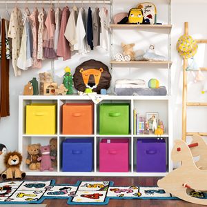Cubes de rangement pliables en tissu non tissé, bacs de rangement ouverts pour la maison - Product Image 6