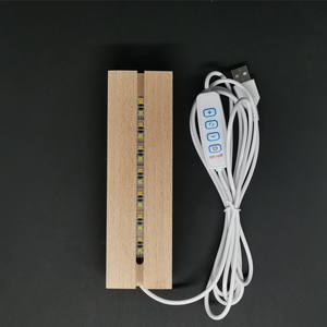 <span class=keywords><strong>LED</strong></span> Warmlicht Holz Rechteckige Acryl-Nachtleuchte Basis USB-Anschluss Kpop und Weltfußball-Pokal Muster Acrylplatten - Product Image 2