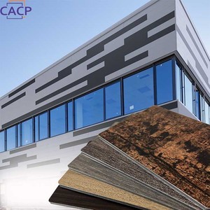 แผ่นอลูมิเนียมคอมโพสิตสำหรับตกแต่งผนังด้านนอกป้องกันไฟแผงผนังภายนอกหนา2-6มม - Product Image 1