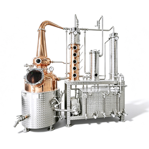 Alambic en cuivre <span class=keywords><strong>de</strong></span> 300 L, machine à distiller l'alcool multi-usages, système <span class=keywords><strong>de</strong></span> distillation <span class=keywords><strong>de</strong></span> spiritueux artisanaux avec colonne en cuivre - Product Image 1