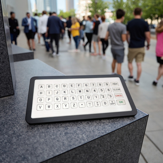 Custom 4X11-keys Industrial Metal Waterproof Anti-Theft Durable Stainless Steel USB Keypads & Keyboards for Vending Machine