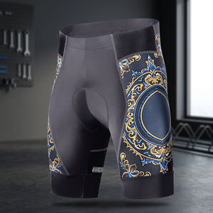 <b>Men's</b> Gel Padded <b>Cycling</b> <b>Shorts</b> Sublimation Print Moisture Wicking Fitted <b>Short</b> Length Bike Tights - Product Image 4