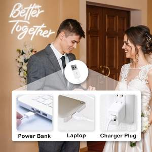 Letrero de Neón LED Romántico con la Frase 'Better Together', Decoración de Pared en Blanco Cálido para Bodas, Compromisos, Hogar y Dormitorio - Product Image 5