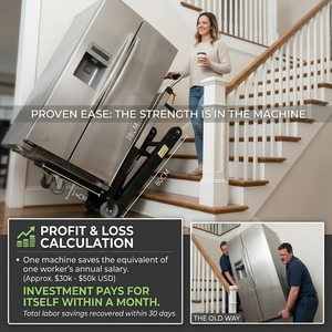 Carretilla Eléctrica para Subir Escaleras YCMG de 200 kg (440 lb), Portátil, con Batería de Litio, Motorizada, con Certificación CE - Product Image 6