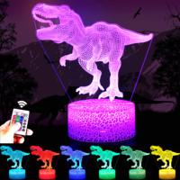 Lámpara de Ilusión 3D con Control Remoto, Luz Nocturna LED para Bebés y Niños, Decoración de Mesa de Noche