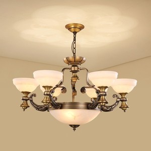 American-Style Copper Chandelier for Large Villa Lighting - Product Image 3