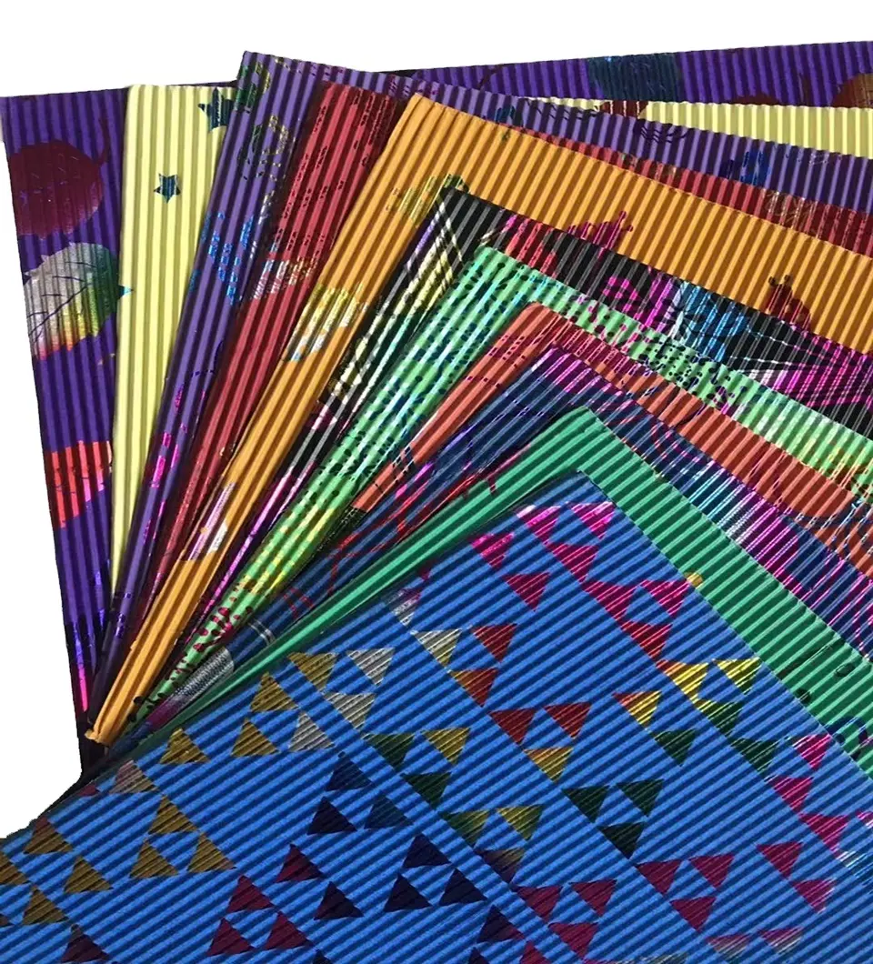 new arrival stamping color corrugated art paper card / Papel de Corrugado Con Diseno