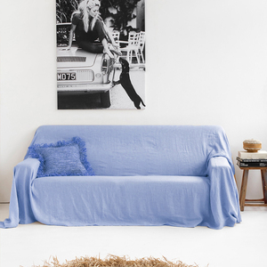 Wholesale Modern Pure Organic Flax Linen Couch <b>Sofa</b> Cover <b>Slipcover</b> Custom Size All Season for Living Room Hotels OEKO-Tex - Product Image 2
