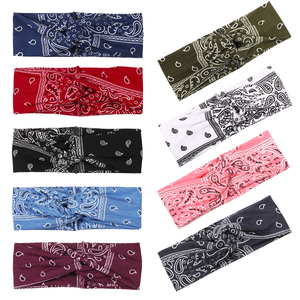 Boho Chic elastico <span class=keywords><strong>Bandana</strong></span> <span class=keywords><strong>fascia</strong></span> con stampa anacardi morbido croce Paisley accessori per <span class=keywords><strong>capelli</strong></span> da donna personalizzabili <span class=keywords><strong>Bandana</strong></span> Hairband - Product Image 2