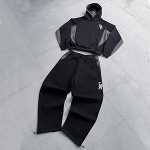 <span class=keywords><strong>Tuta</strong></span> personalizzata 100% cotone felpe con cappuccio oversize pesante pantaloni della <span class=keywords><strong>tuta</strong></span> e felpa con cappuccio <span class=keywords><strong>tuta</strong></span> da uomo Set - Product Image 5