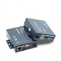 Extensor KVM USB VGA LAN de 1080P, Extensor de Audio para Teclado y Ratón, para PC, Portátil, Notebook, TV, Proyector, CCTV, Electrónica de Consumo