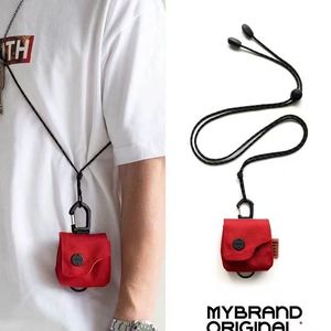 Mini Key Case Ballistic Nylon Red Earphone Bag Neck <b>Lanyard</b> Waist Pouch Unisex Daily Use - Product Image 4