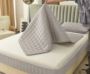 Protège-matelas imperméable et anti-salissures uni avec fermeture éclair <span class=keywords><strong>pour</strong></span> hôtel et maison, taille Queen, vente en gros - Product Image 3
