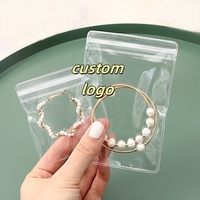 Paquet en plastique transparent PVC bijoux sac à fermeture éclair collier pochette à bijoux perruque de cheveux PVC sac à fermeture éclair sac de rangement de bijoux transparent