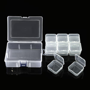 Caja de almacenamiento de plástico transparente con 15 compartimentos para cuentas, diamantes de imitación, joyería, organizador portátil DIY con divisores - Product Image 1