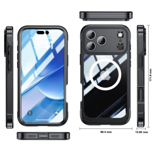 Cứng PC Magnetic Trường Hợp Đối Với iPhone 17 Pro Max 17 Không Khí 16 Pro 15 Cộng Với 16E Đầy Đủ Cơ Thể Rugged Trường Hợp Được Xây Dựng-Trong Nhạy Cảm Bảo Vệ Màn Hình - Product Image 6