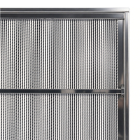 Filtre HEPA personnalisé à haute efficacité H13 H14, cadre en acier inoxydable, média en fibre de verre, séparateur en aluminium, filtres haute température