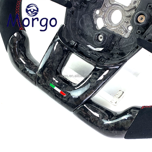 พวงมาลัยคาร์บอนไฟเบอร์ LED แบบกำหนดเองสำหรับรถแลมโบกินีแกลลอนโด <span class=keywords><strong>Urus</strong></span> <span class=keywords><strong>Aventador</strong></span> hurcan revuelto LP560 LP550 LP570สไตล์การแข่ง - Product Image 3