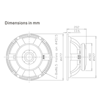 Haut-parleur de basses de 18 pouces, aimant de 280 mm, bobine vocale de 5 pouces, 800 watts RMS, basses puissantes, HIPOWER 6616-SUB, 8 ohms