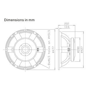 Haut-parleur subwoofer 18 pouces <span class=keywords><strong>aimant</strong></span> 280mm <span class=keywords><strong>bobine</strong></span> vocale 5 '', haut-parleur de basses lourdes 800Watt RMS - Product Image 4