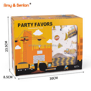 Construction fête d'<span class=keywords><strong>anniversaire</strong></span> fournitures tasses assiettes signes serviettes nappe 79 pièces ingénierie de la Construction jouets à thème pour garçon - Product Image 6