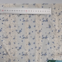 2024 nouveauté coton Polyester processus de mélange impression et tissu de broderie à motif brodé à larges rayures pour Textile
