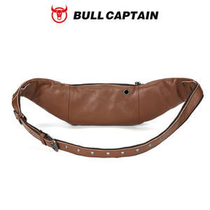 BULLCAPTAIN Genuine <b>Leather</b> <b>Men's</b> Waist <b>Bag</b> Cowhide Chest <b>Bag</b> Sports and Leisure Eye-catching Layer Cowhide Cashier <b>Bag</b> <b>Man</b> <b>Bag</b> - Product Image 6
