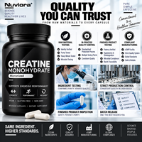 Capsules végétales de créatine monohydrate en vrac, directement de l'usine OEM, pour hommes et femmes, 60 unités, favorise la force et la récupération*, sans OGM, GMP