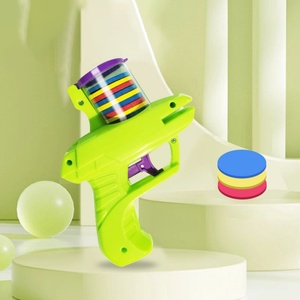 Lanceur de jeu extérieur en plastique pour enfants, avec disques de mousse à tir continu, interactif parent-enfant, pistolet à radis classique - Product Image 4