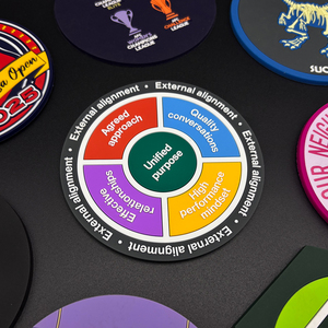 Custom Personalized Cup Round Tea Soft 3D PVC Blank Rubber Silicone Cute Coffee Coasters for Drinks