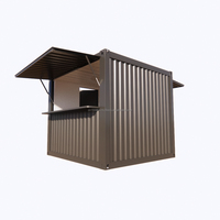 Conteneur de magasin pop-up miniature de 10 pieds, kiosque de café, kiosque de restauration rapide, possibilité de personnalisation