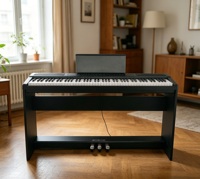 LP-162 88 Tasten Gewichtetes Digitalpiano, ABS Mattierte Tastatur Elektronisches Klavier für Zuhause und Unterricht