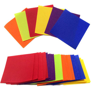Accessoires de rideau de gaze Velcro mélangé en nylon de couleur fluorescente bande à crochet et boucle fixe pour canapé et voiture 1.6 -5cm - Product Image 4