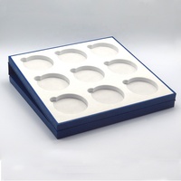 Étui d'échantillon de lunettes de soleil en mousse doublé Eva en cuir PU personnalisé boîte de plateau de lentilles optiques livre d'affichage