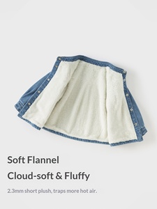 <span class=keywords><strong>Veste</strong></span> en jean doublée <span class=keywords><strong>sherpa</strong></span> pour enfants (filles et garçons) – Chaude, épaisse, en polaire et velours, brodée, thermique, boutonnée, style chemise décontractée - Product Image 3