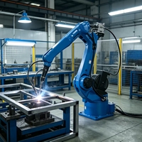 Moteur de bras robotisé industriel pour soudage de pièces automobiles avec PLC et boîte de vitesses