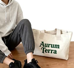 Nouveau sac fourre-tout en toile de coton minimaliste tendance, fabricants de sacs fourre-tout écologiques de grande taille personnalisés pour un usage décontracté - Product Image 3