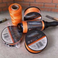 Fil de maçon orange en nylon PP durable de 100 m (0,9 mm, 1 mm, 1,5 mm) sur bobine distributrice pour la maçonnerie et la pose de briques, couleur OEM