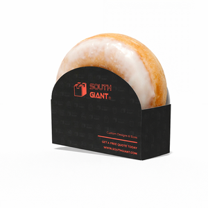 Funda de Cartón Ecológica para Donuts con Diseño de Arco y Logotipo Personalizado Premium para Panadería, Comida para Llevar y Envoltorio de Pastelería - Product Image 1