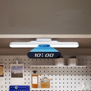 New USB Rechargeable Long Magnetic Infinitely Dimming Eye protection Touch Reading Light Bedside <b>LED</b> <b>Clock</b> Desk Lamp for Bedroom - Product Image 2