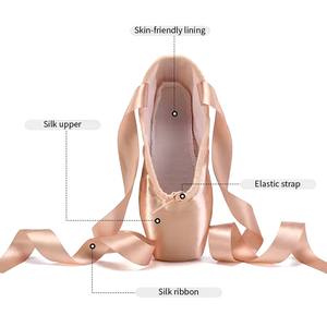 Chaussons de danse classiques professionnels pour femme, chaussures de jazz souples pour enfant et adulte, série Pointe Ribbons pour filles - Product Image 5