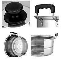 Batterie de cuisine à bas prix d'usine Casserole Juego De Ollas Inox Ustensiles de cuisine Marmites à soupe 10 pièces Ensemble de marmites en acier inoxydable