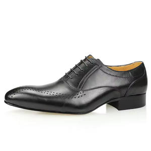 Chaussures basses pour hommes en cuir véritable personnalisées, style Oxford, antidérapantes, désodorisantes, avec fonction de massage, pour occasions formelles - Product Image 3