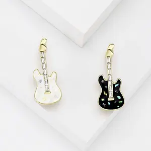 Wholesale For Women Girl Gift Rhinestone Jewelry Crystal Guitar Music Violin Instrument Brooches Pin Brooch