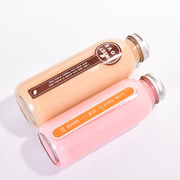 Bouteilles rondes pour boissons froides, café, thé, alcool, whisky, lait au thé, jus, 250 ml, 310 ml, 350 ml, 400 ml, 500 ml, 16 oz avec couvercle